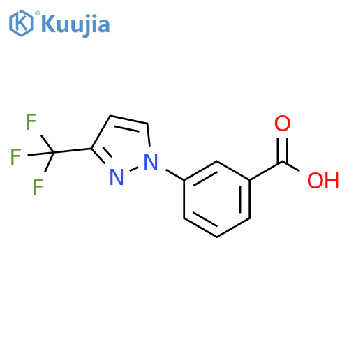 3-3-(trifluoromethyl)-1H-pyrazol-1-ylbenzoic acid structure