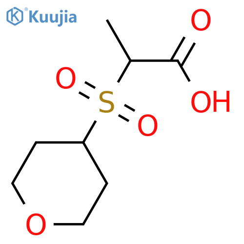 2-(oxane-4-sulfonyl)propanoic acid structure