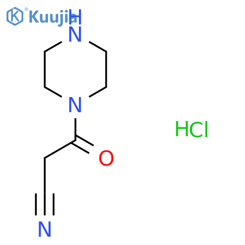 3-Oxo-3-(piperazin-1-yl)propanenitrile hydrochloride structure