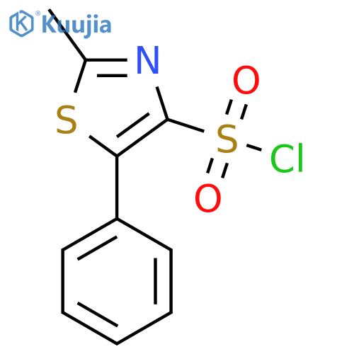 2-Methyl-5-phenyl-1,3-thiazole-4-sulfonyl chloride structure