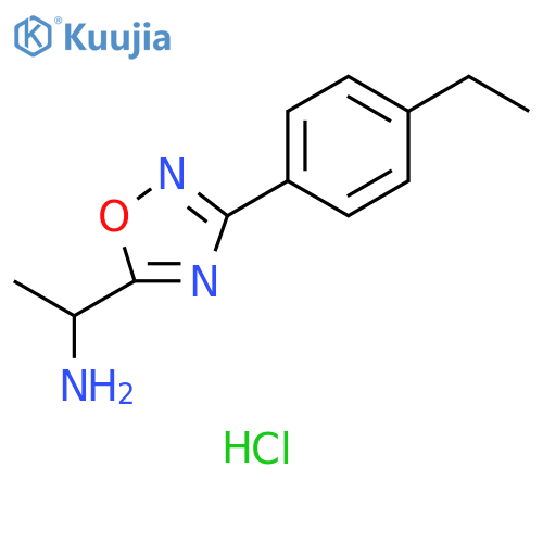 1-3-(4-ethylphenyl)-1,2,4-oxadiazol-5-ylethan-1-amine hydrochloride structure