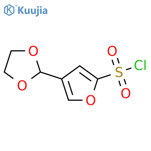 4-(1,3-dioxolan-2-yl)furan-2-sulfonyl chloride structure