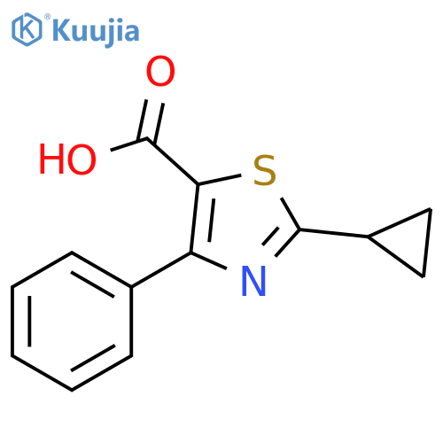 2-cyclopropyl-4-phenyl-1,3-thiazole-5-carboxylic acid structure