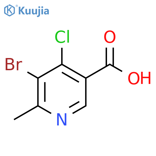5-bromo-4-chloro-6-methylpyridine-3-carboxylic acid structure