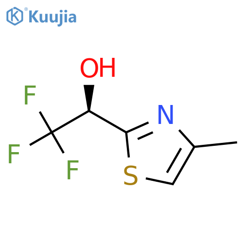 (1R)-2,2,2-trifluoro-1-(4-methyl-1,3-thiazol-2-yl)ethan-1-ol structure