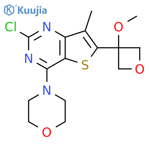 4-(2-Chloro-6-(3-methoxyoxetan-3-yl)-7-methylthieno[3,2-d]pyrimidin-4-yl)morpholine structure