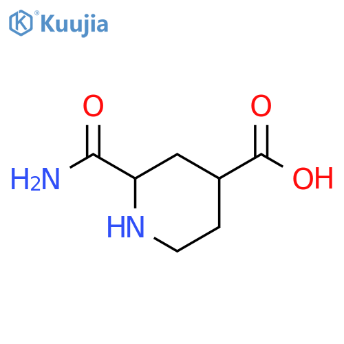2-carbamoylpiperidine-4-carboxylic acid structure