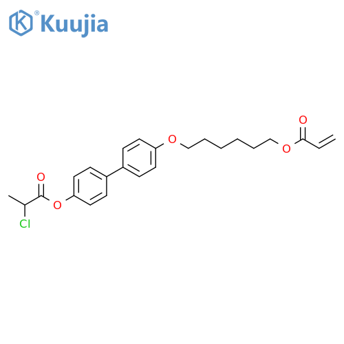 2-Propenoic acid,6-[[4'-(2-chloro-1-oxopropoxy)[1,1'-biphenyl]-4-yl]oxy]hexyl ester structure