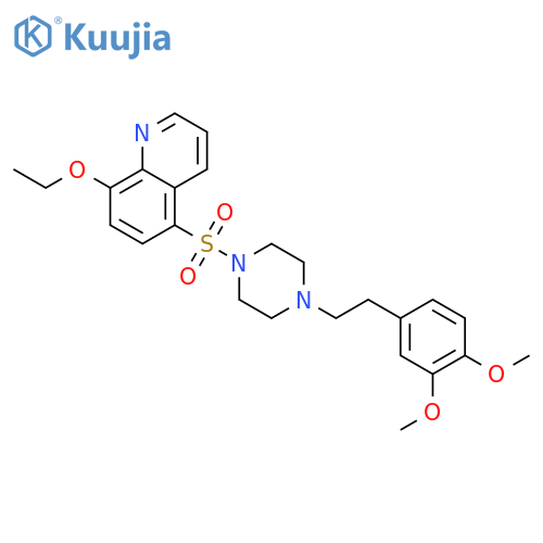 Piperazine,1-[2-(3,4-dimethoxyphenyl)ethyl]-4-[(8-ethoxy-5-quinolinyl)sulfonyl]- structure