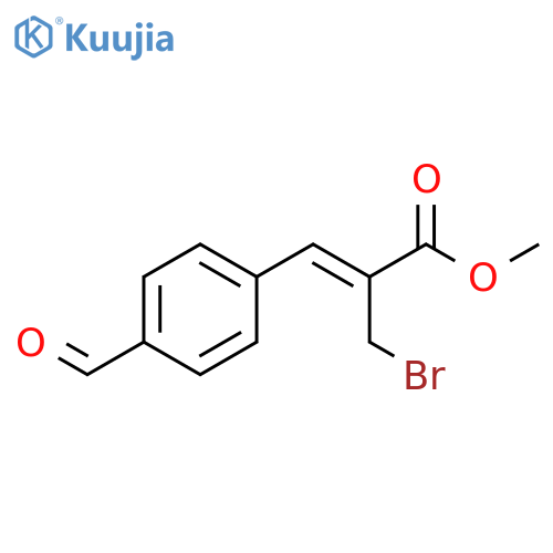 2-Propenoic acid, 2-(bromomethyl)-3-(4-formylphenyl)-, methyl ester,(Z)- structure