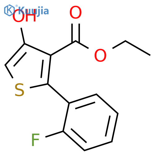 3-Thiophenecarboxylic acid, 2-(2-fluorophenyl)-4-hydroxy-, ethyl ester structure