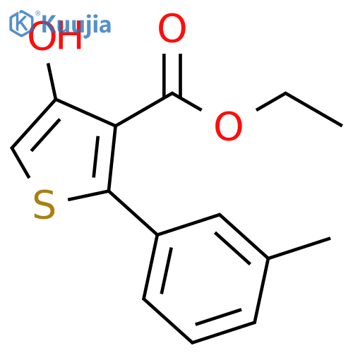 3-Thiophenecarboxylic acid, 4-hydroxy-2-(3-methylphenyl)-, ethyl ester structure