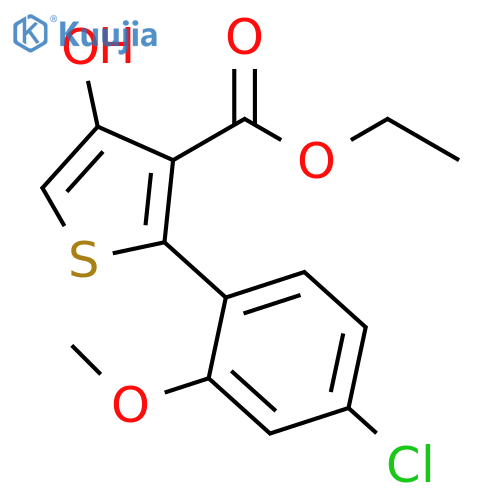 3-Thiophenecarboxylic acid, 2-(4-chloro-2-methoxyphenyl)-4-hydroxy-, ethyl ester structure