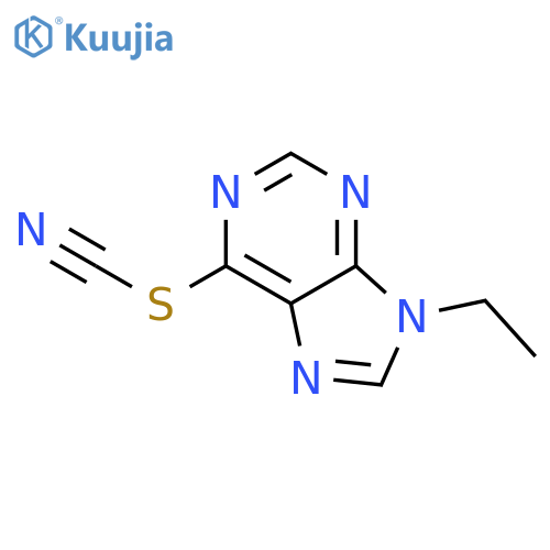 Thiocyanic acid 9-ethyl-9H-purin-6-yl ester structure