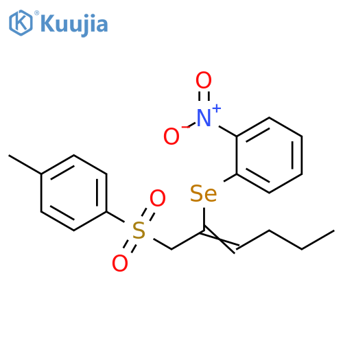 Benzene,1-[[1-[[(4-methylphenyl)sulfonyl]methyl]-1-pentenyl]seleno]-2-nitro- structure