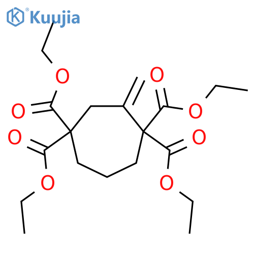 1,1,4,4-Cycloheptanetetracarboxylic acid, 2-methylene-, tetraethyl ester structure