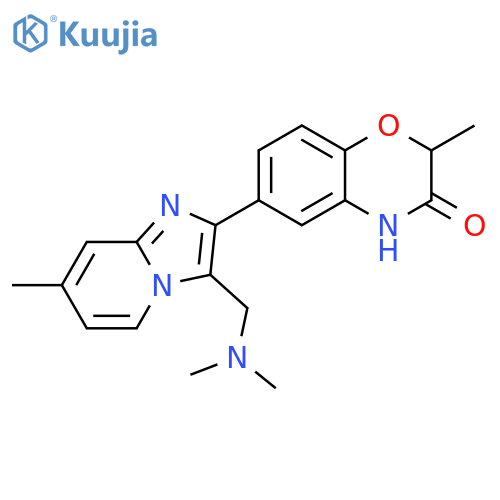 2H-1,4-Benzoxazin-3(4H)-one, 6-[3-[(dimethylamino)methyl]-7-methylimidazo[1,2-a]pyridin-2-yl]-2-methyl- structure