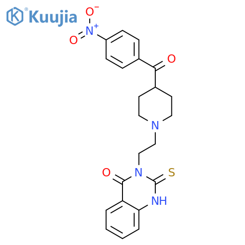 4(1H)-Quinazolinone,2,3-dihydro-3-[2-[4-(4-nitrobenzoyl)-1-piperidinyl]ethyl]-2-thioxo- structure