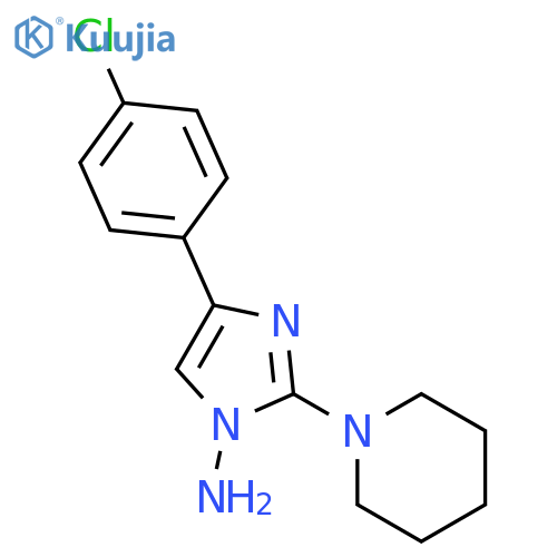 1H-Imidazol-1-amine, 4-(4-chlorophenyl)-2-(1-piperidinyl)- structure