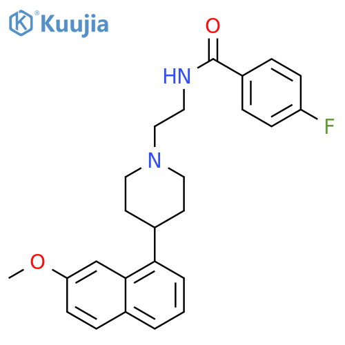 Benzamide,4-fluoro-N-[2-[4-(7-methoxy-1-naphthalenyl)-1-piperidinyl]ethyl]- structure