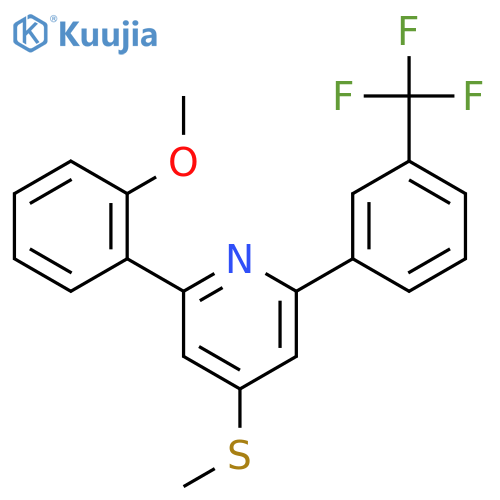 Pyridine,2-(2-methoxyphenyl)-4-(methylthio)-6-[3-(trifluoromethyl)phenyl]- structure