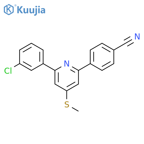 Benzonitrile, 4-[6-(3-chlorophenyl)-4-(methylthio)-2-pyridinyl]- structure