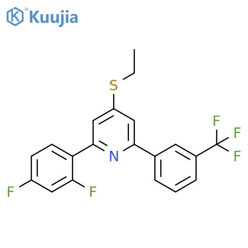 Pyridine,2-(2,4-difluorophenyl)-4-(ethylthio)-6-[3-(trifluoromethyl)phenyl]- structure