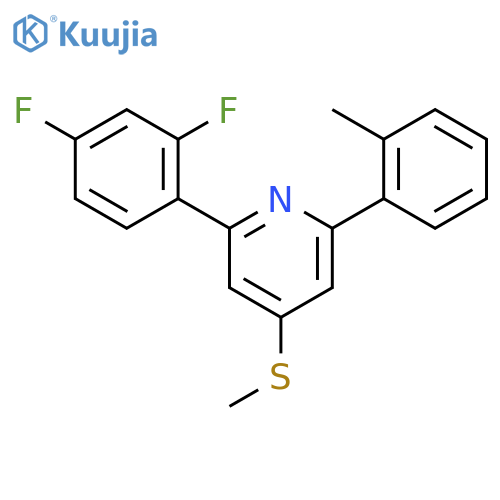 Pyridine, 2-(2,4-difluorophenyl)-6-(2-methylphenyl)-4-(methylthio)- structure