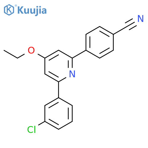Benzonitrile, 4-[6-(3-chlorophenyl)-4-ethoxy-2-pyridinyl]- structure