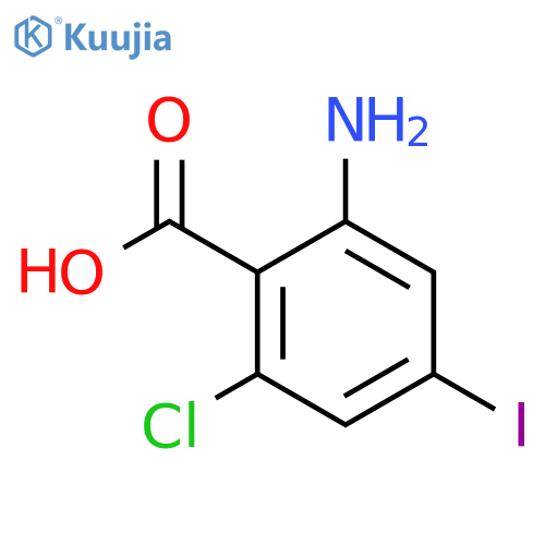 Benzoic acid, 2-amino-6-chloro-4-iodo- structure