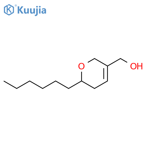 2H-Pyran-3-methanol, 6-hexyl-5,6-dihydro- structure