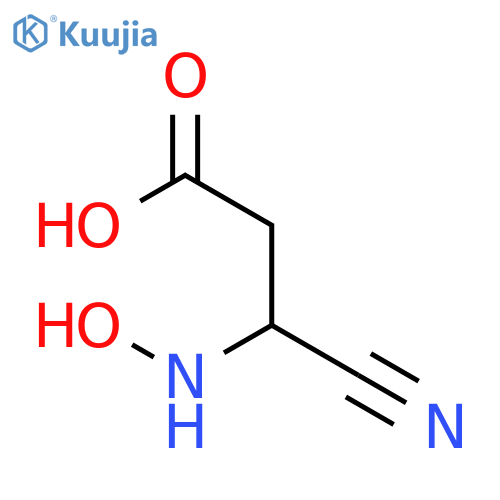 Propanoic acid, 3-cyano-3-(hydroxyamino)- structure