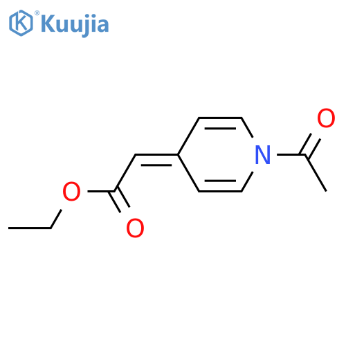 Acetic acid, (1-acetyl-4(1H)-pyridinylidene)-, ethyl ester structure