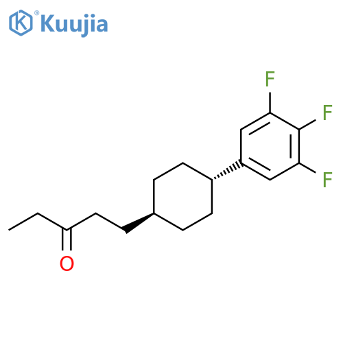 3-Pentanone, 1-[4-(3,4,5-trifluorophenyl)cyclohexyl]-, trans- (9CI) structure