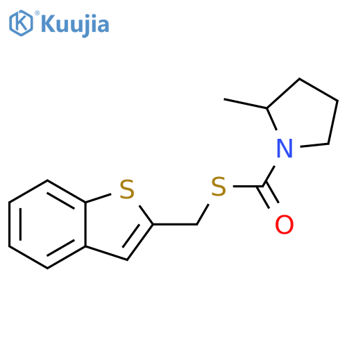 1-Pyrrolidinecarbothioic acid, 2-methyl-, S-(benzo[b]thien-2-ylmethyl)ester structure