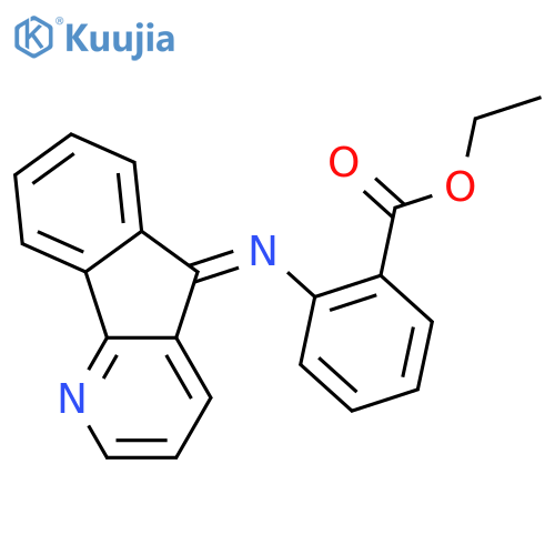 Benzoic acid, 2-(5H-indeno[1,2-b]pyridin-5-ylideneamino)-, ethyl ester structure