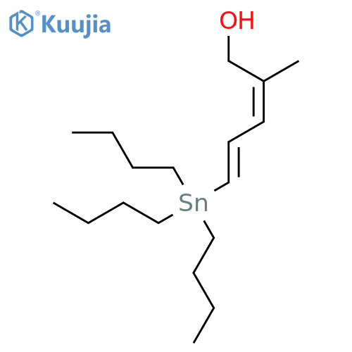 2,4-Pentadien-1-ol, 2-methyl-5-(tributylstannyl)-, (E,E)- structure