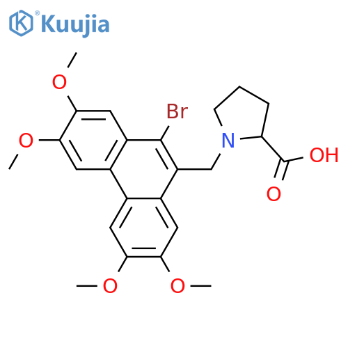 L-Proline, 1-[(10-bromo-2,3,6,7-tetramethoxy-9-phenanthrenyl)methyl]- structure