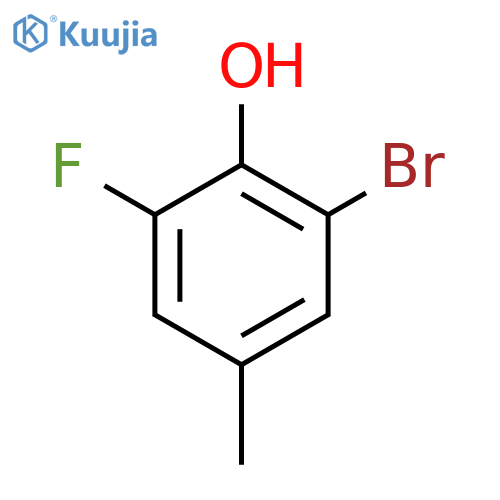 2-Bromo-6-fluoro-4-methylphenol structure