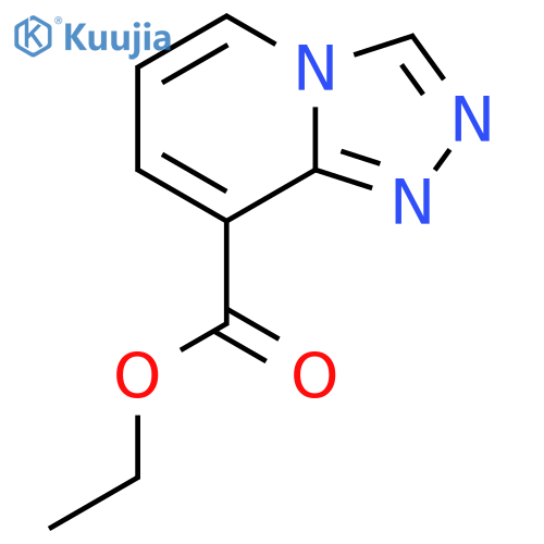 Ethyl 1,2,4triazolo4,3-apyridine-8-carboxylate structure