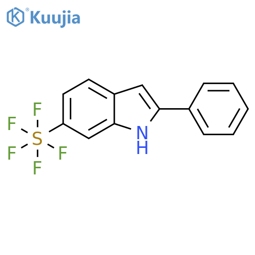 2-Phenyl-6-pentafluorosulfanyl-1H-indole structure