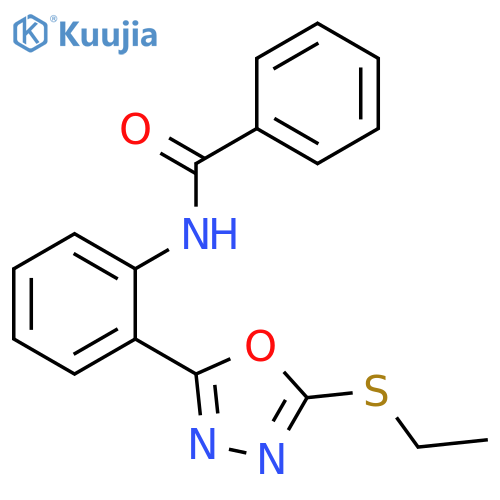 Benzamide, N-[2-[5-(ethylthio)-1,3,4-oxadiazol-2-yl]phenyl]- structure