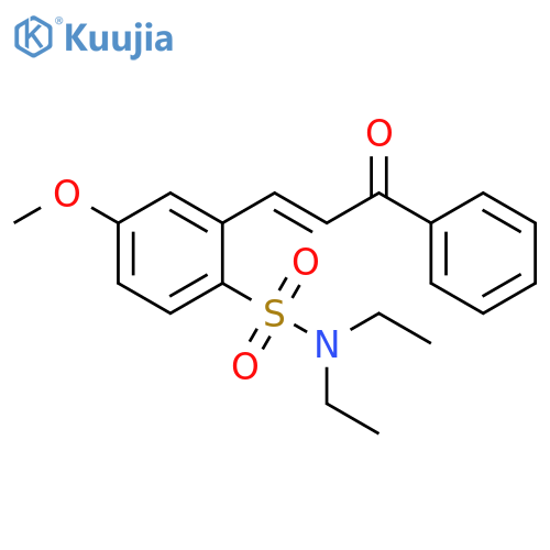Benzenesulfonamide,N,N-diethyl-4-methoxy-2-(3-oxo-3-phenyl-1-propenyl)-, (E)- structure