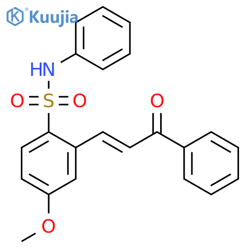 Benzenesulfonamide,4-methoxy-2-(3-oxo-3-phenyl-1-propenyl)-N-phenyl-, (E)- structure