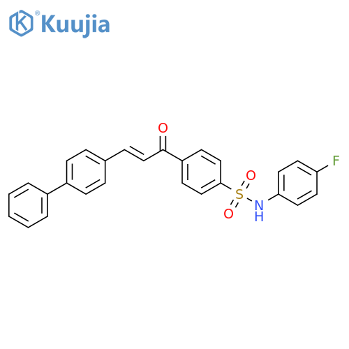 Benzenesulfonamide,4-(3-[1,1'-biphenyl]-4-yl-1-oxo-2-propenyl)-N-(4-fluorophenyl)-, (E)- structure