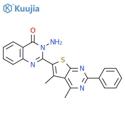 4(3H)-Quinazolinone,3-amino-2-(4,5-dimethyl-2-phenylthieno[2,3-d]pyrimidin-6-yl)- structure
