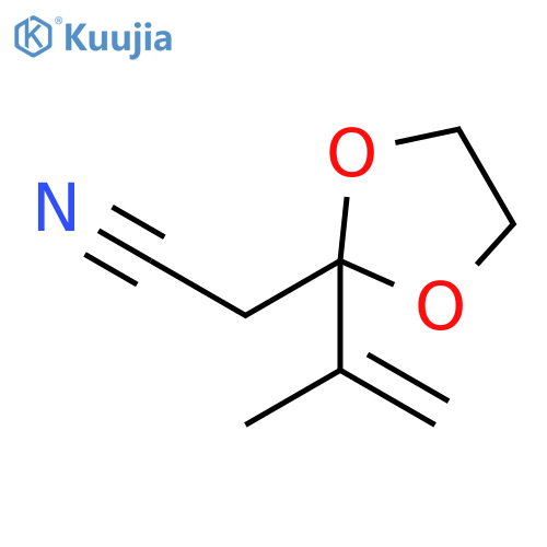 1,3-Dioxolane-2-acetonitrile, 2-(1-methylethenyl)- structure