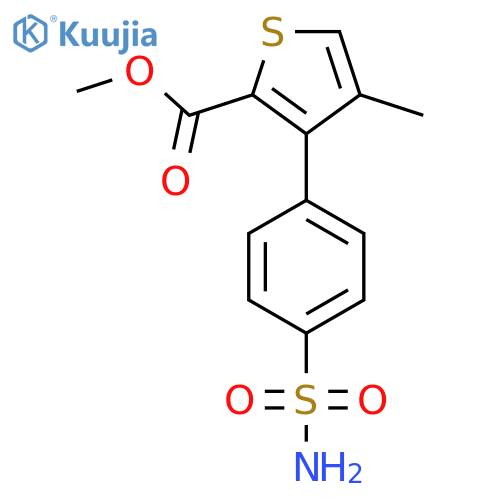 Methyl 4-methyl-3-(4-sulfamoylphenyl)thiophene-2-carboxylate structure