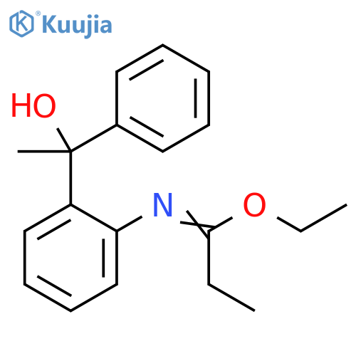 Propanimidic acid, N-[2-(1-hydroxy-1-phenylethyl)phenyl]-, ethyl ester structure