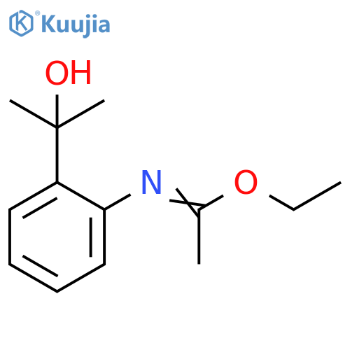 Ethanimidic acid, N-[2-(1-hydroxy-1-methylethyl)phenyl]-, ethyl ester structure